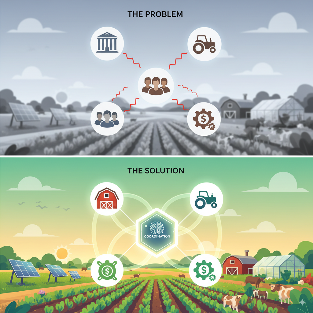 Coordination of silos between sectors using AI
