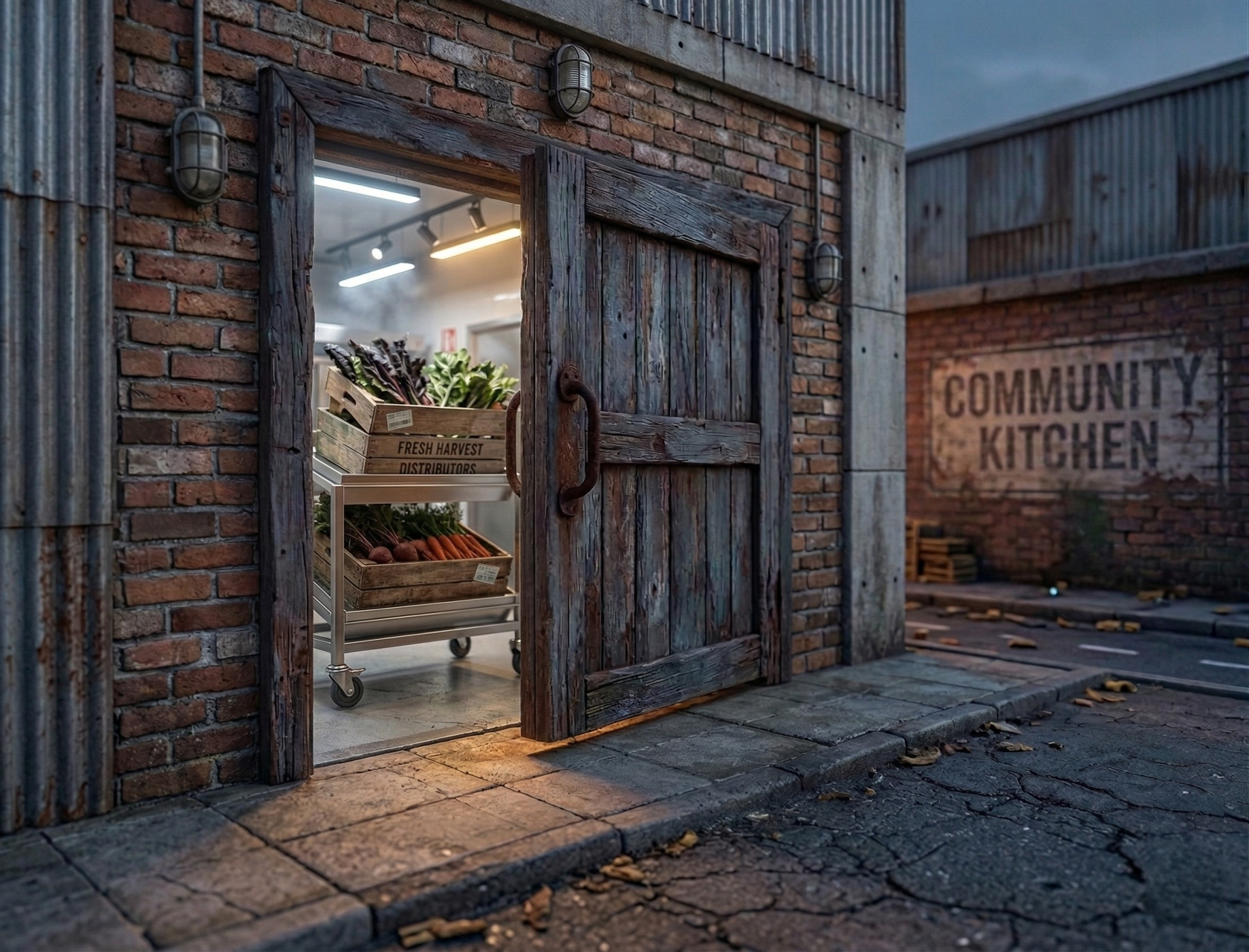 - Community center kitchen — where coordination happens