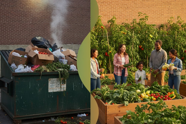 food waste next to community abundance models